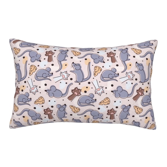 Rateoe cartoon mouse Pattern Pillow Covers with Invisible Zipper(Pillows are not Included) Standard Pillowcases-16"x24"