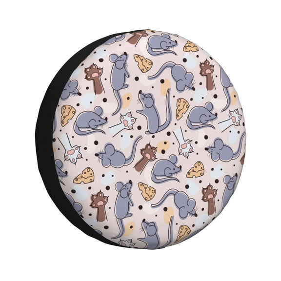 Rateoe cartoon mouse Pattern Tire Cover Wheel Protectors Weatherproof Wheel Covers Universal Fit for Trailer Rv SUV Truck Camper Travel Trailers Accessories-14 inch