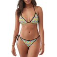 thumbnail image 1 of Rateoe colorful easter eggs Print Women’s Bikini Swimsuits, Adjustable Bikini Set,Two-Piece Swimwear Removable Padding Bikini, 1 of 6