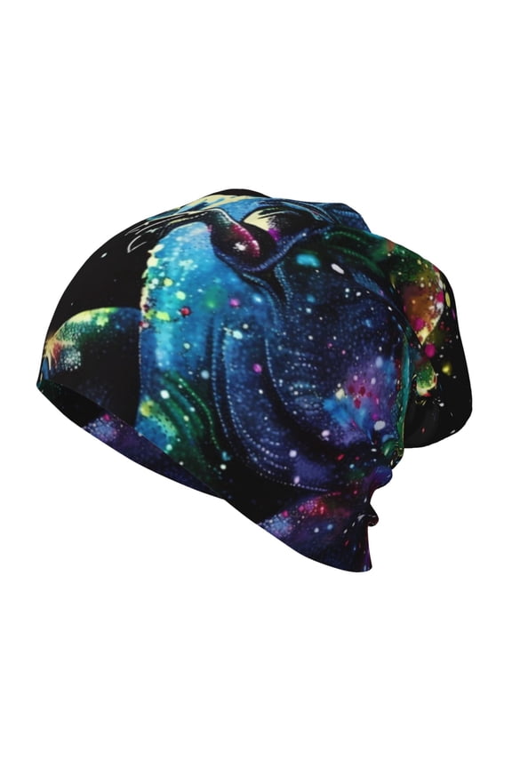 colorful flames dinosaur Kids Beanie Warm Knit Beanie Hats Boys Girls Winter Hat Soft Slouchy Hats for Kids