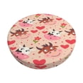 thumbnail image 1 of Rateoe cow bull with flower and heart Pattern Round Bar Stool Seat Covers,Washable Stool Cushion Slipcover Elastic Bar Chair Covers for 12-14 Inch Chair-13 inch, 1 of 7