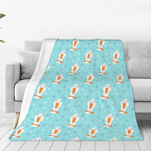 Rateoe crazy white goose Print Fuzzy Fleece Throw Blanket Extra Large,Super Soft,Fluffy and Warm Blankets for Couch,Bed,All Season Use-50"x40"