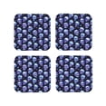 thumbnail image 1 of Rateoe crystal Skull Drawing Drink Coasters Set of 4 Leather Coasters Spill Protection for Table Desk,Durable and Non Slip Leather Coaster ,4 Inches Drink Mats-Square, 1 of 6
