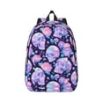 thumbnail image 1 of Rateoe crystal Skull flower Pattern Canvas College Laptop Backpack,Travel Daypack,Durable Rucksack Travel Notebook Bag School Backpack Book Bag for Men Women-Small, 1 of 7