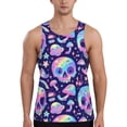 thumbnail image 1 of Rateoe crystal Skull mushroom Pattern Sleeveless Gym Shirt Muscle Tee Breathable Workout Shirt Slim-Fit Tank Quick Dry Fit Muscle Tank Top Bodybuilding Sleeveless T Shirt-Medium, 1 of 7