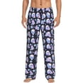 Rateoe crystal flower Skull Pattern Men’s UltraSoft Comfy Pajama