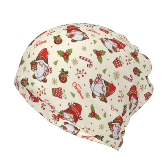 Rateoe cute Santa with Gifts Cotton Slouchy Beanie Hat for Men/Women,Lightweight Oversize Large Thin Skull Cap Night Sleeping Cap