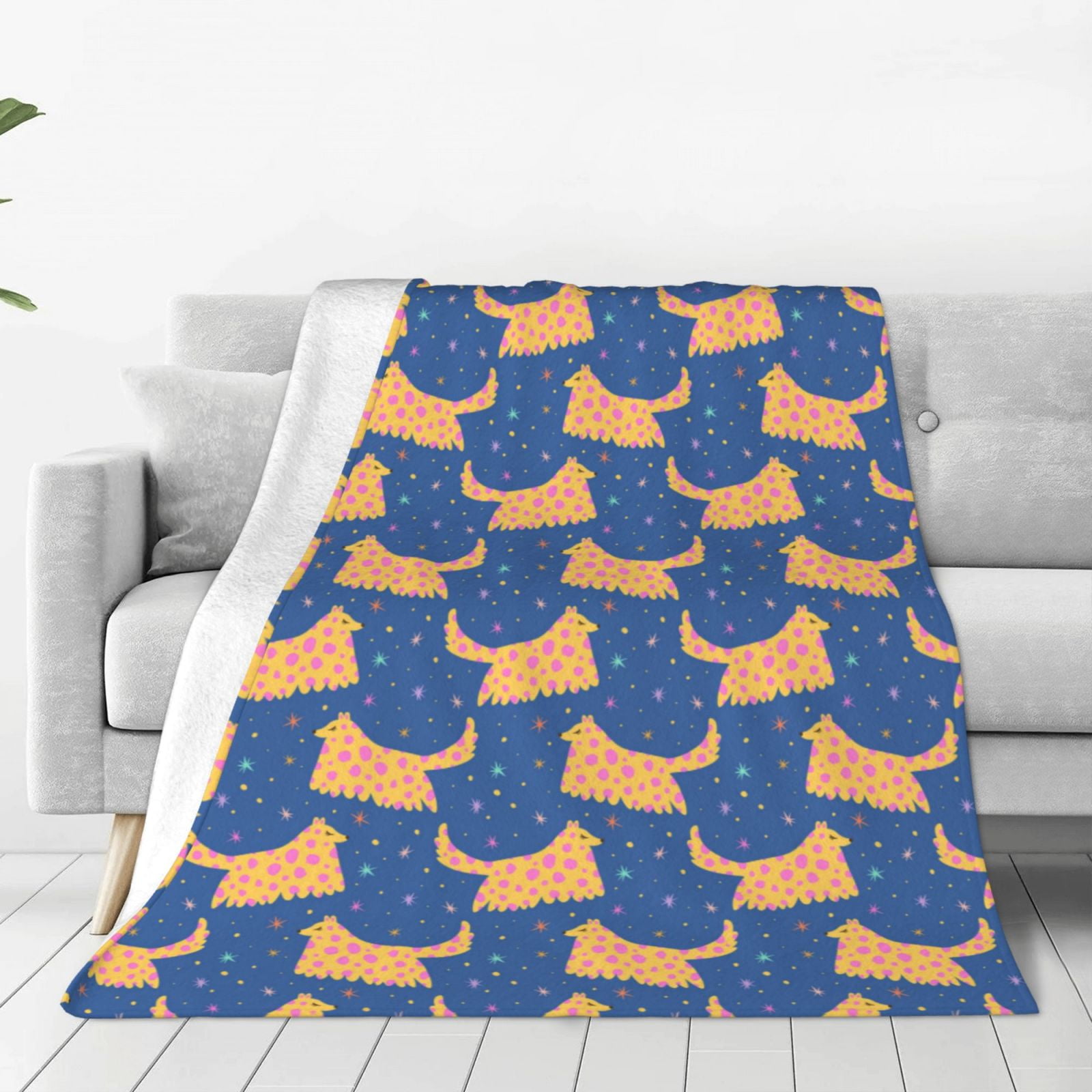 Rateoe dogs Print Fuzzy Fleece Throw Blanket Extra Large,Super Soft,Fluffy and Warm Blankets for Couch,Bed,All Season Use-