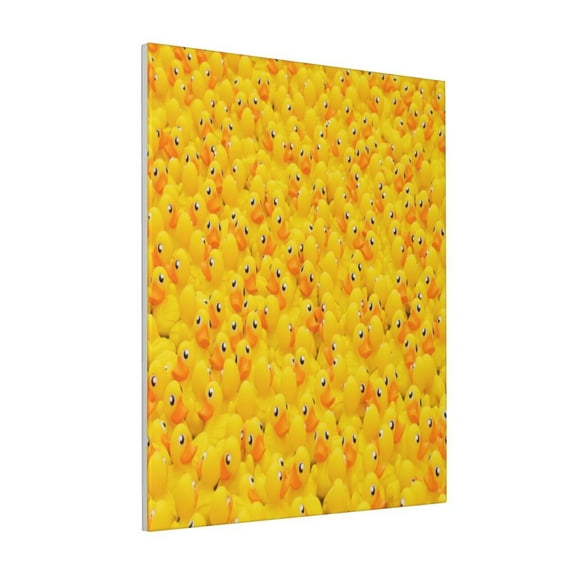 Rateoe duck floating in the pool Pattern Decorative Picture – Unique Modern Wall Art, Ready-to-Hang Canvas Print for Home (Vertical)