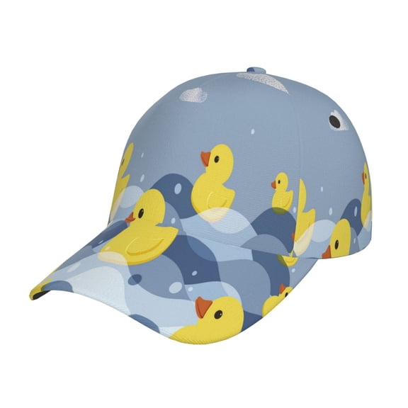 Rateoe ducklings swim on the sea waves Pattern Men’s Baseball Cap – Adjustable Curved Brim Hat, Soft Cotton Sports Cap for Outdoor, Casual, and Everyday Wear, Comfortable & Breathable