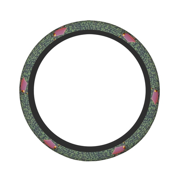 Rateoe farm tractor Pattern Elastic Stretch Steering Wheel Cover, Universal 15 inch, Microfiber Breathable , Anti-Slip, Odorless, Easy Carry