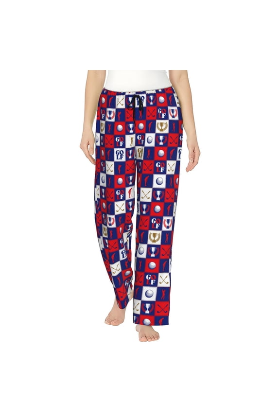 golf Pattern Women’s Ultra-Soft Comfy Pajama Lounge Pants Sleepwear,Comfortable Lounge Wear,lightweight Pajamas, Casual Home Wear-Medium