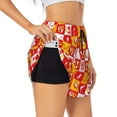 thumbnail image 1 of Rateoe golf Printed 2 in 1 Women's Workout Shorts for Athletic Gym Running Shorts with Phone Pockets-X-Large, 1 of 7