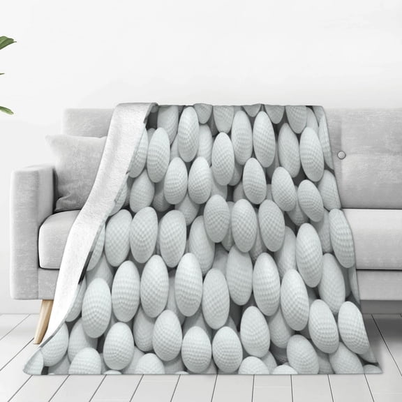Rateoe golf balls Print Fuzzy Fleece Throw Blanket Extra Large,Super Soft,Fluffy and Warm Blankets for Couch,Bed,All Season Use-