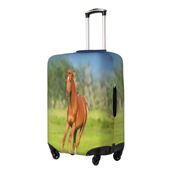 Rateoe horse running freely Printed Luggage Cover, Suitcase Protector Fits 18-32 Inch Luggage-Medium