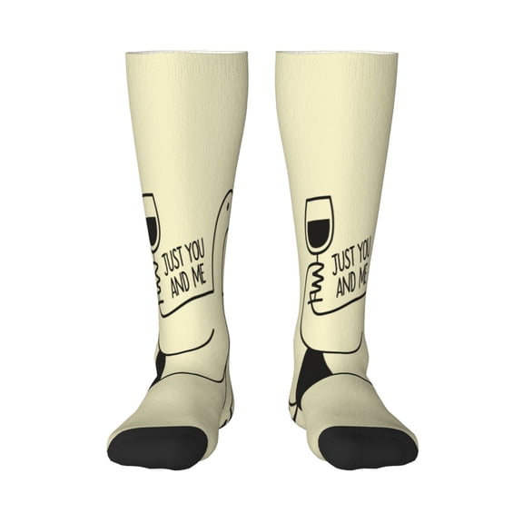 Rateoe just you and me Pattern Women’s Knee High Crew Socks,Trouser Socks, – Comfortable, Breathable, Moisture-Wicking and Soft