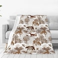 thumbnail image 1 of Rateoe leaf Moose fox owls tree Print Fuzzy Fleece Throw Blanket Extra Large,Super Soft,Fluffy and Warm Blankets for Couch,Bed,All Season Use (40"x30"), 1 of 8
