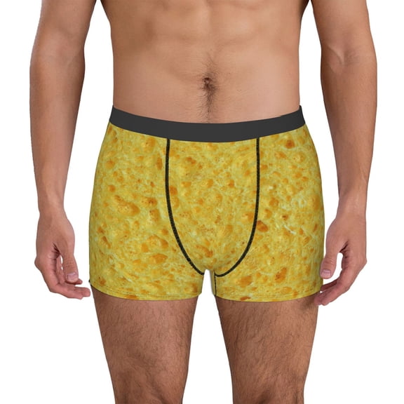 Rateoe nachos cracker Mens Boxer Briefs Poly Spandex Performance Boxer Briefs Underwear Hem Boxer Briefs-X-Large