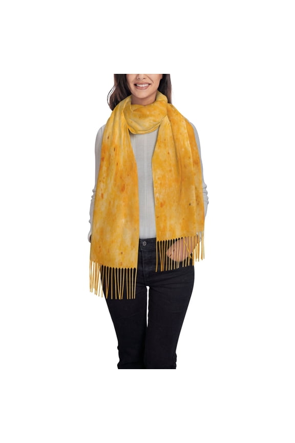 nachos cracker Printed Women's Traditional Scarf Wrap Tassel Shawl Fringes Neck Head Shawl Retro Scarf