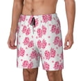 thumbnail image 1 of Rateoe pink polka dot bows Pattern Men’s Swim Shorts with Compression Liner – Double-Layered Quick-Dry Swimwear, Comfortable & Stretchy Beach Shorts-X-Large, 1 of 6