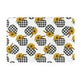 thumbnail image 1 of Rateoe plaid Pumpkin Daisy Pattern Flannel Door Mat Indoor Outdoor Entrance, Waterproof All-Weather Doormat,Fade Resistant, Low Profile Entryway Mat 16x24in, 1 of 7
