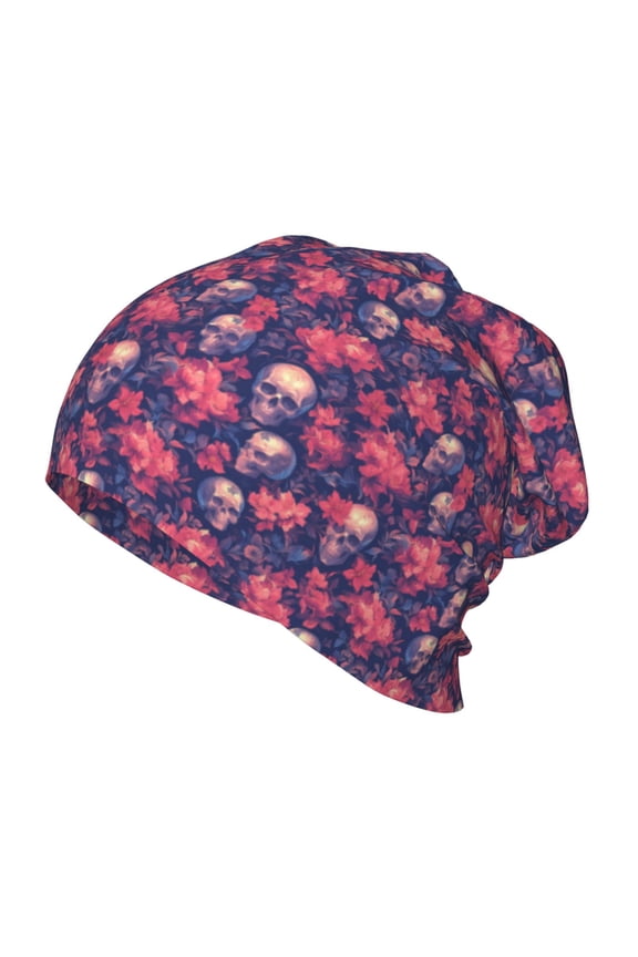 red Skull flower Kids Beanie Warm Knit Beanie Hats Boys Girls Winter Hat Soft Slouchy Hats for Kids