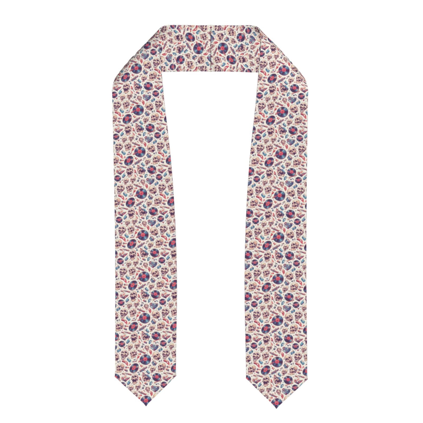Rateoe rock Skull record Retro Pattern Graduation Shawl Stole – Elegant ...