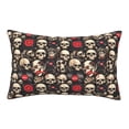thumbnail image 1 of Rateoe rock record Skull Pattern Pillow Covers with Invisible Zipper(Pillows are not Included) Standard Pillowcases-20"x30", 1 of 6