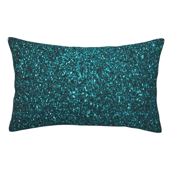 Rateoe teal sparkling Pattern Decorative Pillow Case,Throw Pillow Covers,Plush Pillow Cover,Soft Pillow Case,Velvet Pillow Case-16"x24"