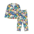 thumbnail image 1 of Rateoe tractor and garden Pattern Womens Pajamas Set Long Sleeve Sleepwear Button Down Nightwear Soft Cotton Pj Lounge Sets-Large, 1 of 7