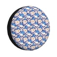 thumbnail image 1 of Rateoe white Skull blue daisy Pattern Tire Cover Wheel Protectors Weatherproof Wheel Covers Universal Fit for Trailer Rv SUV Truck Camper Travel Trailers Accessories-17 inch, 1 of 6