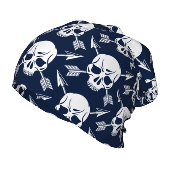 Rateoe white arrow Skull Kids Beanie Warm Knit Beanie Hats Boys Girls Winter Hat Soft Slouchy Hats for Kids