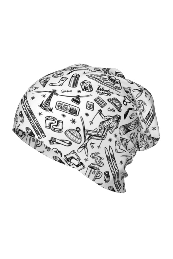 winter Ski Element Kids Beanie Warm Knit Beanie Hats Boys Girls Winter Hat Soft Slouchy Hats for Kids