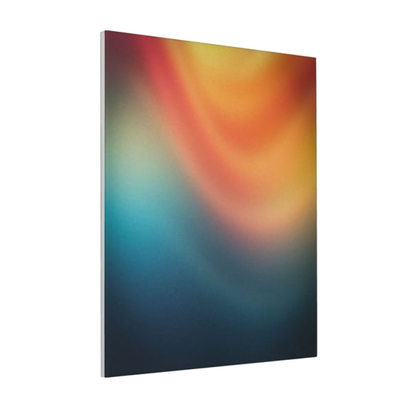 Rateoe yellow orange and teal Pattern Decorative Picture – Unique Modern Wall Art, Ready-to-Hang Canvas Print for Home (Vertical)