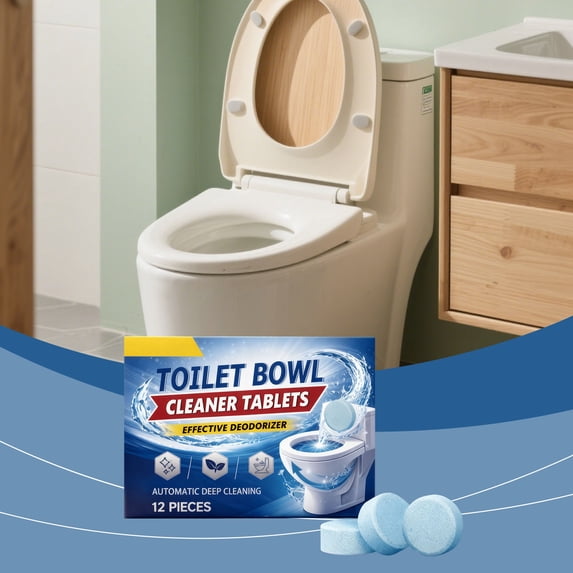 Ratfeit 12-Pack Toilet Cleaning Tablets - Stain & Limescale Remover, Mint Fresh Scent, Septic Safe