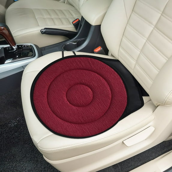 Ratfeit 360 Degree Swivel Seat Cushion for Car or Chair, Rotating Seat Cushion Pivot Disc Pad for Elderly, Soft Memory Foam Car Seat Pad, Non Slip Small Car Cushion for Car for Elderly