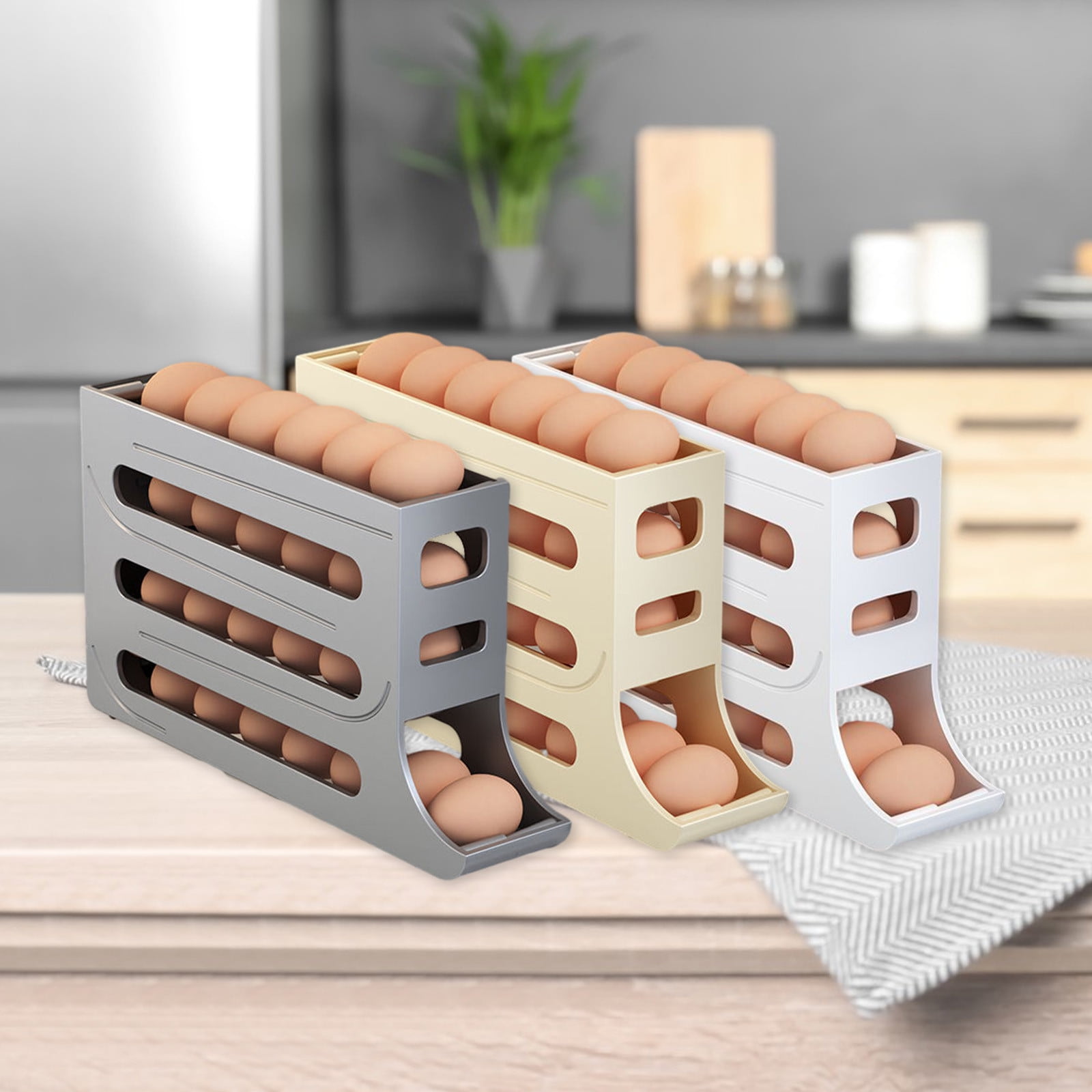 Ratfeit Eggs Holders for Fridge, Eggs Dispenser for Refrigerator, Eggs