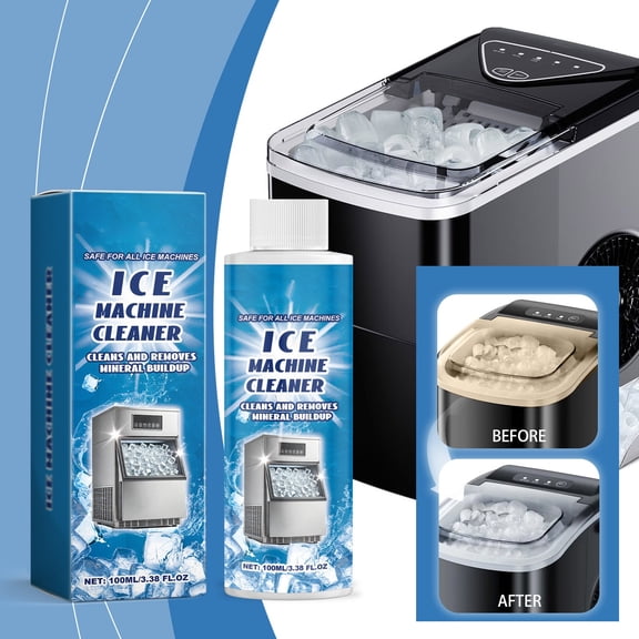 Ratfeit Ice Maker Cleaner & Descaler Solution 100Ml - For Refrigerator & Countertop Ice Machines, Removes Lime Scale & Mineral Deposits