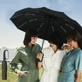 thumbnail image 1 of Ratfeit Large Ring Buckle Umbrella, Windproof Automatic Open Close, 27 Inch 2-3 Person Travel Umbrella, Sturdy 10 Ribs & Sun Protection, 1 Pack, 1 of 6