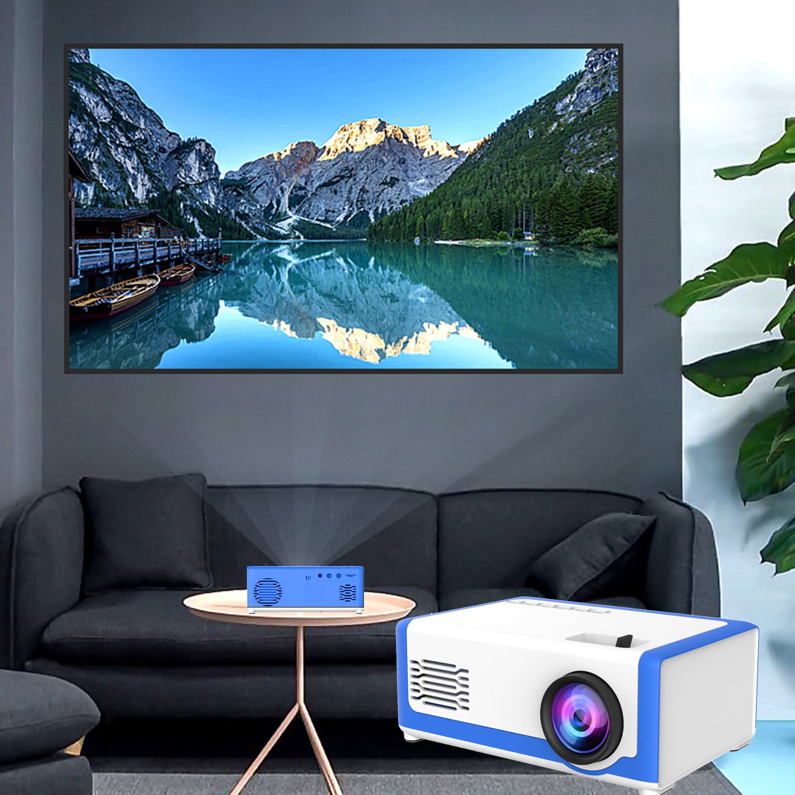 Ratfeit Mini Projector, Upgraded Bluetooth Projector, 1080P Full HD ...