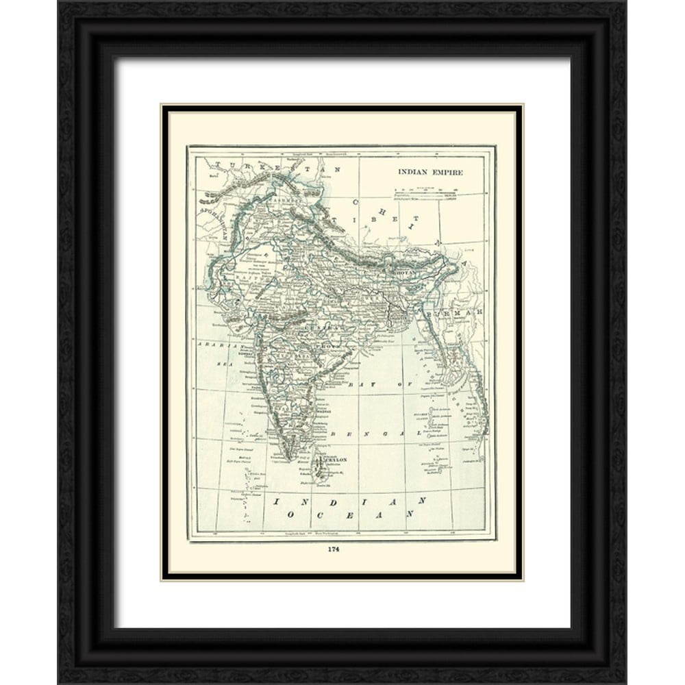 Rathbun 11x14 Black Ornate Wood Framed with Double Matting Museum Art ...