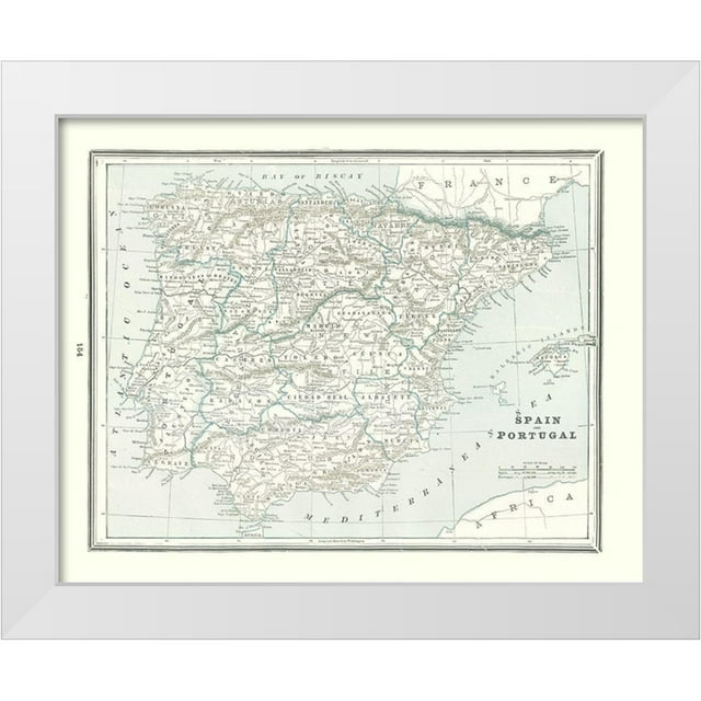 Rathbun 14x12 White Modern Wood Framed Museum Art Print Titled - Spain ...