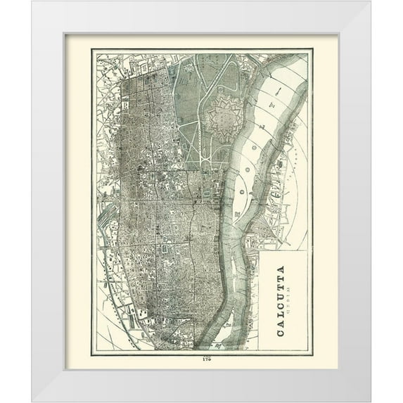 Rathbun 15x17 White Modern Wood Framed Museum Art Print Titled - Asia Calcutta India - Rathbun 1893