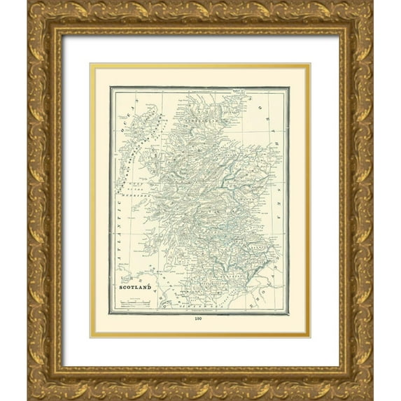Rathbun 15x18 Gold Ornate Wood Framed with Double Matting Museum Art Print Titled - Great Britain Scotland - Rathbun 1893