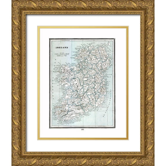 Rathbun 15x18 Gold Ornate Wood Framed with Double Matting Museum Art Print Titled - Ireland - Rathbun 1893