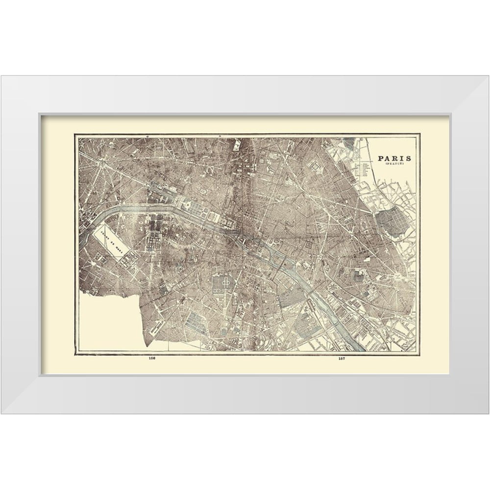 Rathbun 32x22 White Modern Wood Framed Museum Art Print Titled - Paris ...