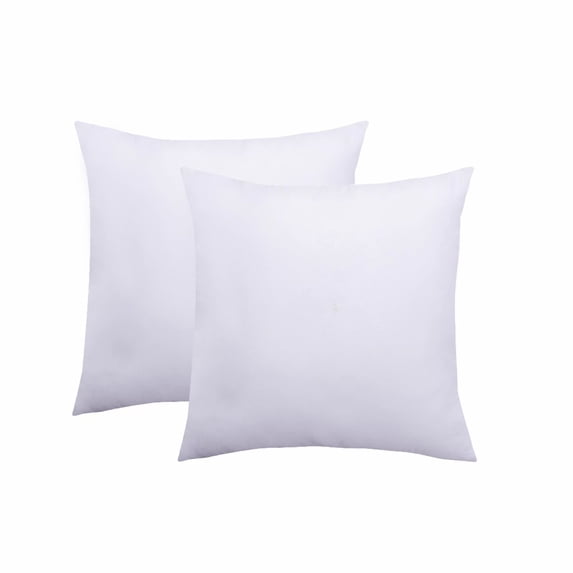 Rather Bather Milford Square Polyester Decorative Throw Pillow Insert Set of 2 (18"x18")