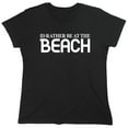 thumbnail image 1 of Rather Be At The Beach Sarcastic Humor Novelty Funny Women's Casual Tees, 1 of 3