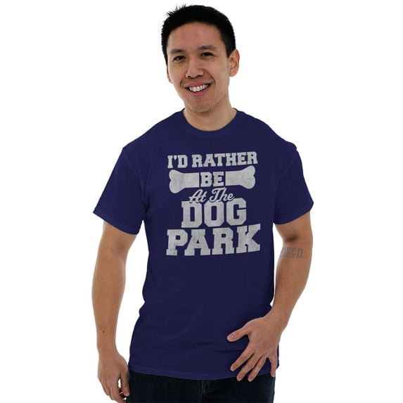 Rather Be Dog Park Pet Puppy Owner Plus Size Crewneck Graphic Tee Shirt Brisco Brands 3X