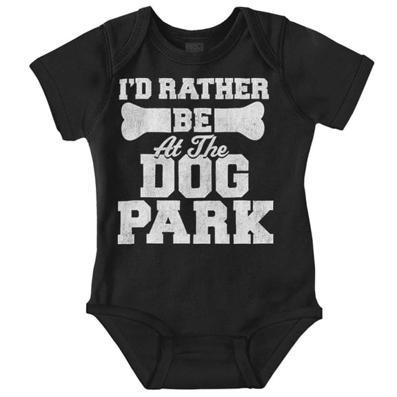 Rather Be Dog Park Pet Puppy Owner Romper Boys or Girls Infant Baby Brisco Brands 24M